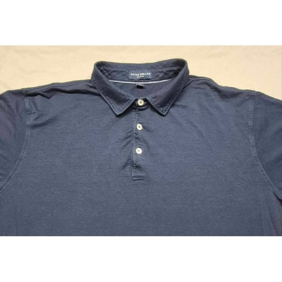 Peter Millar Collection men's navy blue‎ classic golf polo sz XL - Picture 2 of 9